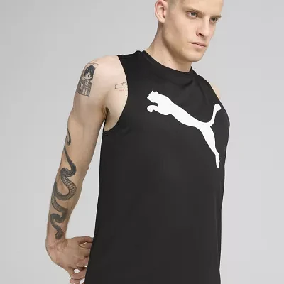 PUMA Mens Crew Neck Sleeveless Moisture Wicking Tank Top