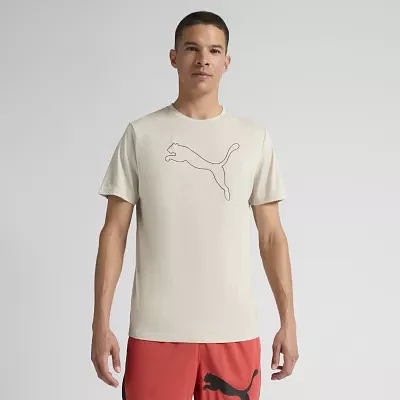 PUMA Mens Crew Neck Short Sleeve Regular Fit Graphic T-Shirt