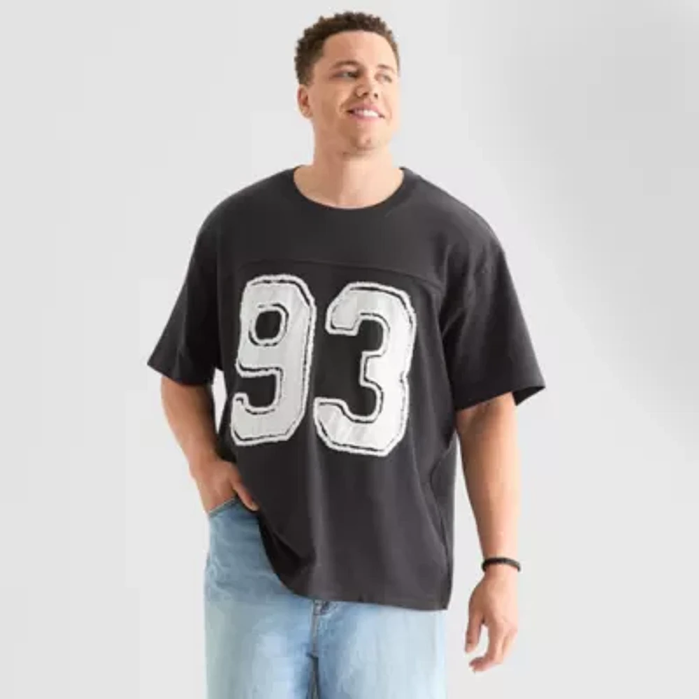 Arizona Big and Tall Mens Crew Neck Short Sleeve Regular Fit Graphic T-Shirt