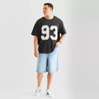 Arizona Big and Tall Mens Crew Neck Short Sleeve Regular Fit Graphic T-Shirt