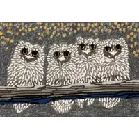 Liora Manne Frontporch Owls Hand Tufted Rectangular Rugs & Floor Coverings Indoor Outdoor Animal Accent