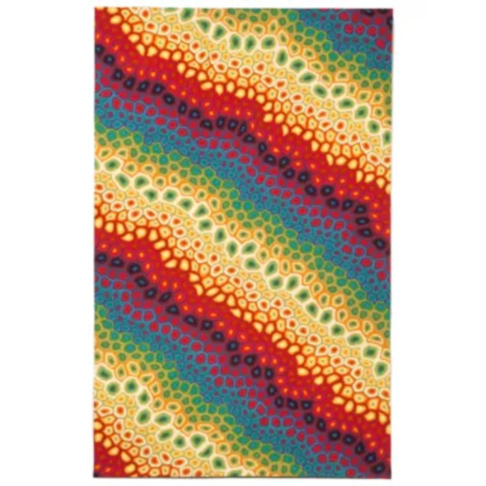 Liora Manne Visions Iv Pop Swirl Rectangular Rugs & Floor Coverings Indoor Outdoor Abstract Accent