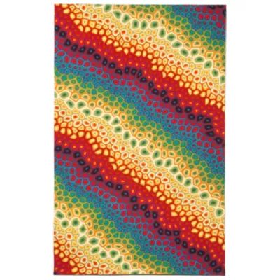 Liora Manne Visions Iv Pop Swirl Abstract Indoor Outdoor Rectangular Accent Rug