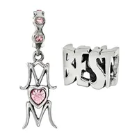 PS Personal Style "Best Mom" Crystal Sterling Silver Bead