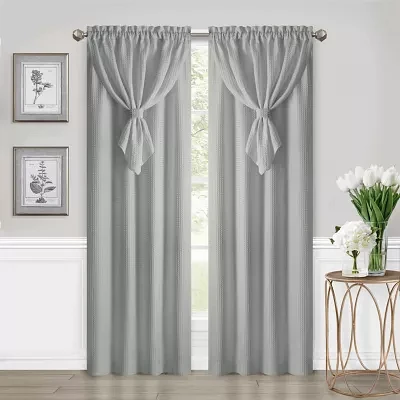 Achim Allegra Light-Filtering Rod Pocket Single Curtain Panel