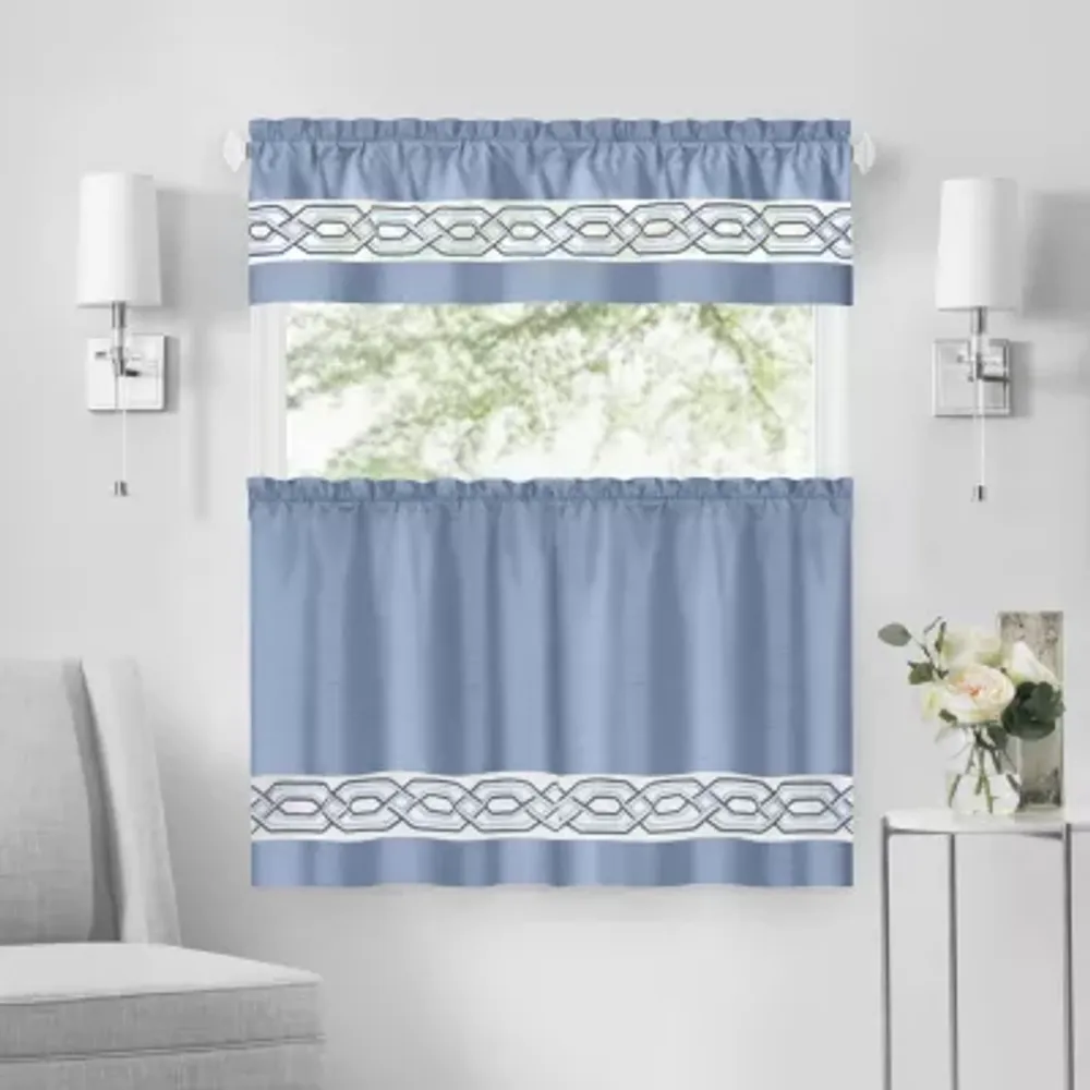 Achim Paige 3-pc. Rod Pocket Kitchen Curtain Window Set