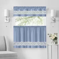 Achim Paige 3-pc. Rod Pocket Kitchen Curtain Window Set