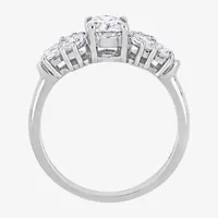 Womens Lab Created White Moissanite 10K Gold Engagement Ring