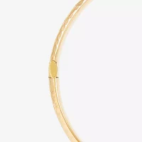 Infinite Gold™ 14K Yellow Gold Hollow Diamond-Cut Bangle