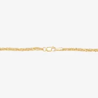 10K Gold Inch Hollow Rope Chain Bracelet