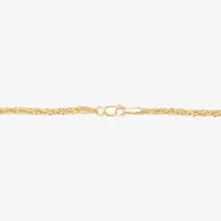 10K Gold / Inch Hollow Rope Chain Bracelet