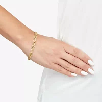 14K Yellow Gold 6.4mm Byzantine Bracelet 