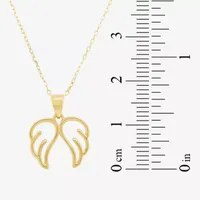 Womens 14K Gold Wing Pendant Necklace