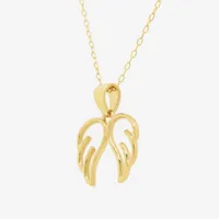 Womens 14K Gold Wing Pendant Necklace