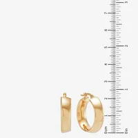 Made in Italy Womens 14K Gold 15mm Hoop Earrings