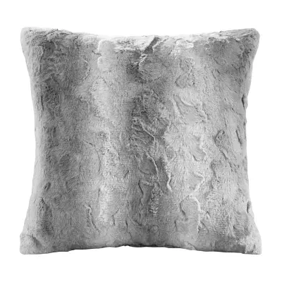 Madison Park Zuri Faux Fur Square Throw Pillow