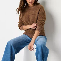 a.n.a Womens Crew Neck Long Sleeve Pullover Sweater