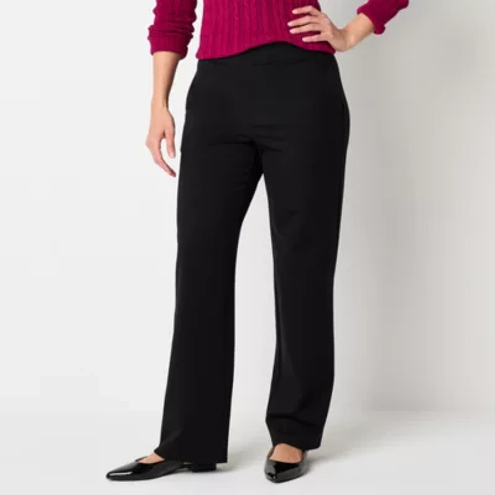 St. John's Bay Womens Wide Leg Pull-On Pants