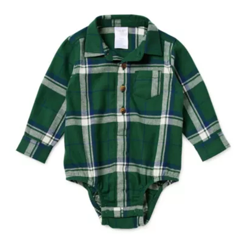 Okie Dokie Baby Boys Long Sleeve Bodysuit