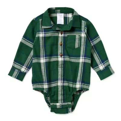 Okie Dokie Baby Boys Long Sleeve Bodysuit