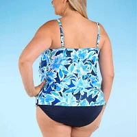 Sonnet Shores Floral Tankini Swimsuit Top Plus