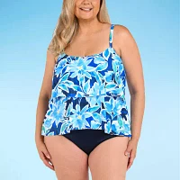 Sonnet Shores Floral Tankini Swimsuit Top Plus