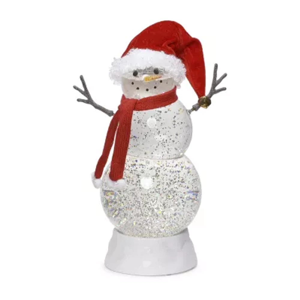 Roman 11.25in Led Swirl Snowman Christmas Tabletop Decor