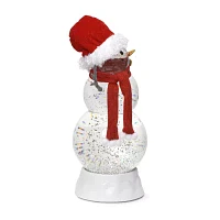 Roman 11.25in Led Swirl Snowman Christmas Tabletop Decor