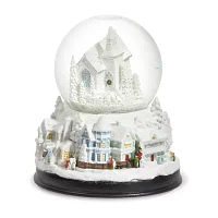 Roman 6.3in Musical Led Swirl Church Plays Music Christmas Tabletop Decor