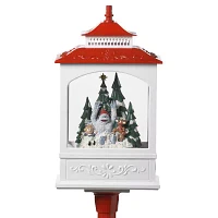 Roman 49in Musical Rudolph Snow Lantern Plays Music Christmas Tabletop Decor