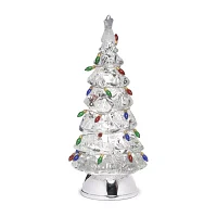 Roman 12.5in Lighted Swirl Tree Christmas Tabletop Decor