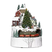 Roman 11in Musical Lighted Mountain Plays Music Christmas Tabletop Decor