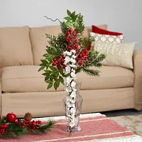 Nearly Natural Wisteria Pine Berries Artificial Flowers