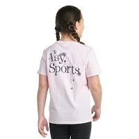 adidas Big Girls Embroidered Crew Neck Short Sleeve Graphic T-Shirt