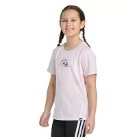 adidas Big Girls Embroidered Crew Neck Short Sleeve Graphic T-Shirt