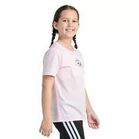 adidas Big Girls Embroidered Crew Neck Short Sleeve Graphic T-Shirt