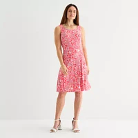 Perceptions Womens Floral Jacket Dress