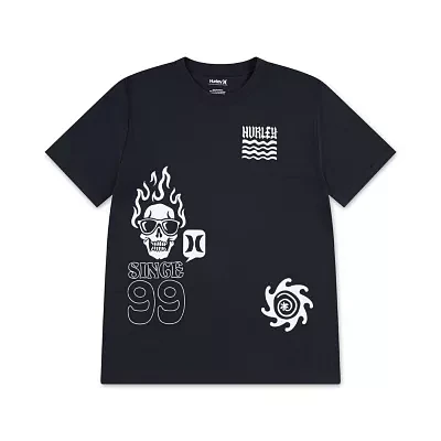 Hurley Big Boys Crew Neck Short Sleeve Graphic T-Shirt