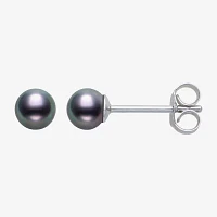 White Cultured Freshwater Pearl Sterling Silver 4mm Ball Stud Earrings