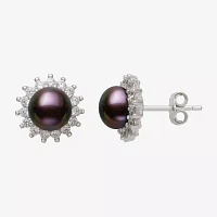 Womens Cultured Freshwater Pearl Sterling Silver Sunburst 2-pc. Jewelry Set