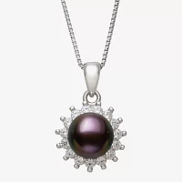 Womens Cultured Freshwater Pearl Sterling Silver Sunburst 2-pc. Jewelry Set