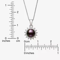 Womens Cultured Freshwater Pearl Sterling Silver Sunburst 2-pc. Jewelry Set