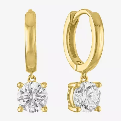 (G-H,Si2-I1) Womens 1 CT. T.W. Lab Grown White Diamond 10K Gold Drop Earrings