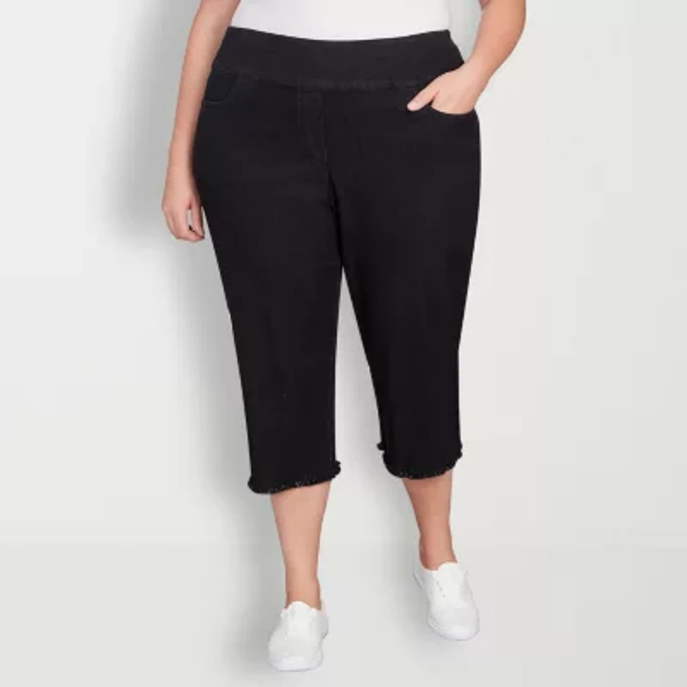 Alfred Dunner Classics Womens Plus Capri Pant