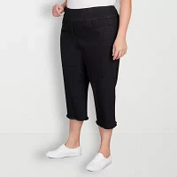 Alfred Dunner Classics Womens Plus Capri Pant