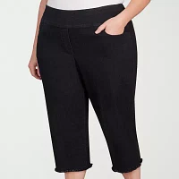 Alfred Dunner Classics Womens Plus Capri Pant
