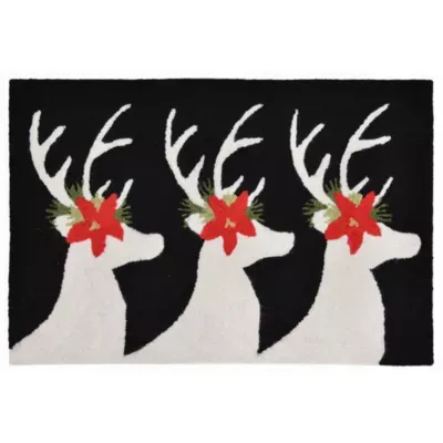 Liora Manne Frontporch Reindeer Holiday Hand Tufted Indoor Outdoor Rectangular Accent Rug