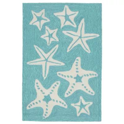 Liora Manne Capri Starfish Animal Hand Tufted Indoor Outdoor Rectangular Accent Rug