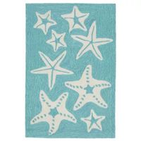 Liora Manne Capri Starfish Hand Tufted Rectangular Rugs & Floor Coverings Indoor Outdoor Animal Accent