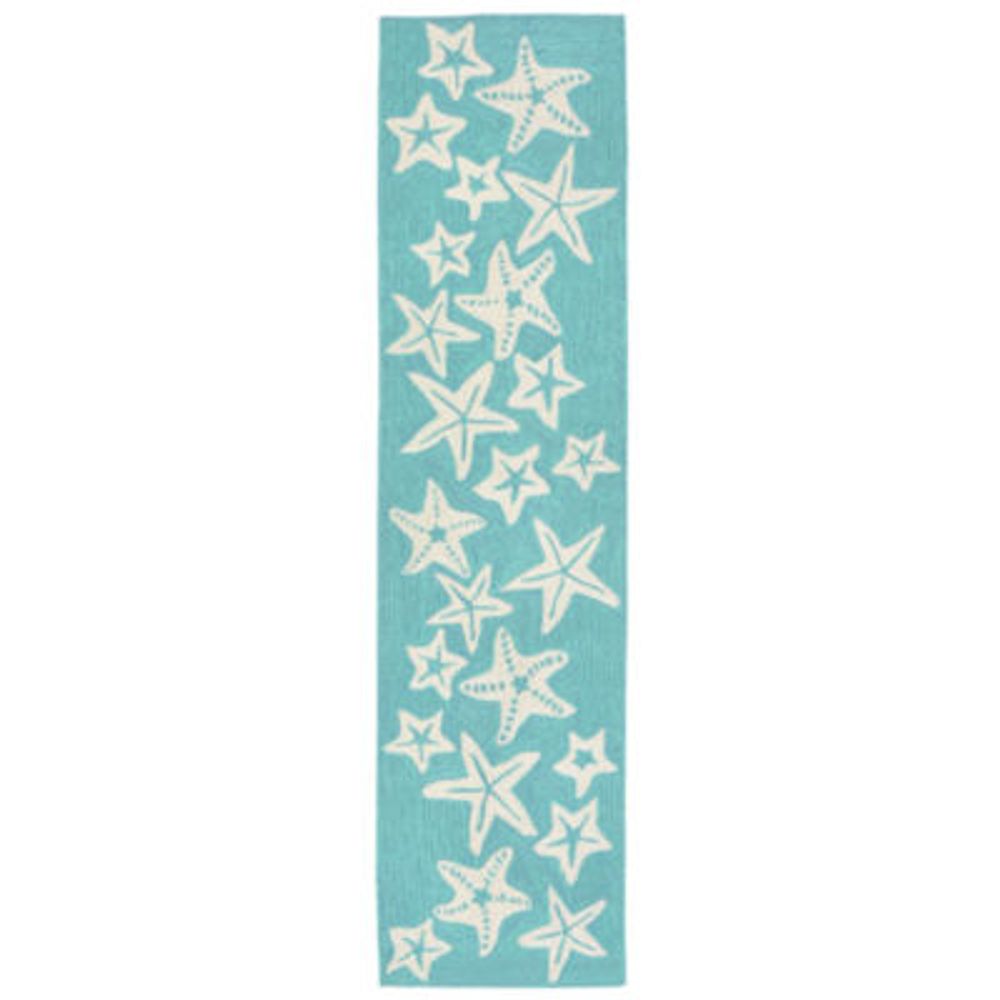 Liora Manne Capri Starfish Animal Hand Tufted Indoor Outdoor Rectangular Runner